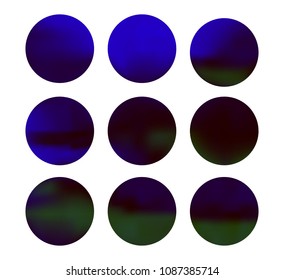 Blue circle gradient set with modern abstract backgrounds. Colorful fluid covers for calendar, brochure, invitation, cards. Template with round gradient set for screens and mobile app.