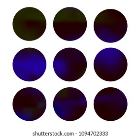 Blue circle gradient set with modern abstract backgrounds. Colorful fluid covers for calendar, brochure, invitation, cards. Template with round gradient set for screens and mobile app.