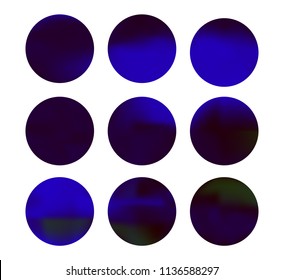 Blue circle gradient set with modern abstract backgrounds. Rainbow fluid covers for calendar, brochure, invitation, cards. Template with round gradient set for screens and mobile app.