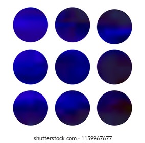 Blue circle gradient set with modern abstract backgrounds. Rainbow fluid covers for calendar, brochure, invitation, cards. Template with round gradient set for screens and mobile app.