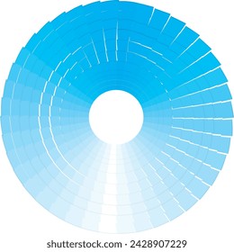blue circle with gradient squares and background