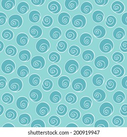 Blue circle, helix,bubbles, seamless wallpaper background pattern design. Abstract vector e p s 8