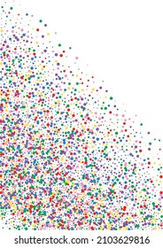 Blue Circle Holiday Illustration. Confetti Fun Background. Yellow Fall Round. Orange Abstract Dot Texture.
