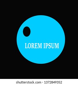 Blue circle icon vector design isolated on black
