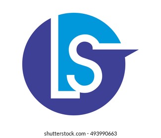 blue circle initial typography alphabet typeset typeface font image vector icon