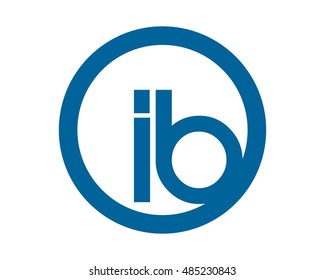 blue circle initial typography typeset logotype alphabet font image vector icon logo symbol