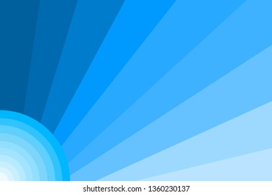blue circle and blue line for abstract background