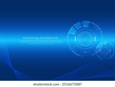 Fondo de Vector de concepto de innovación de tecnología abstracta de tecnología azul y luz brillante 