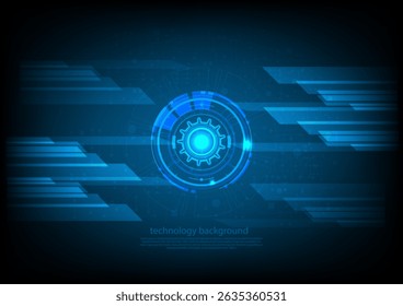 Blue circle and line technology abstract technology innovation concept vector background and glowing light 