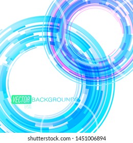 Blue circle lines motion scene on a white vector wallpaper backgrounds
