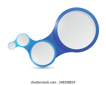 blue circle links connection illustration design over a white background