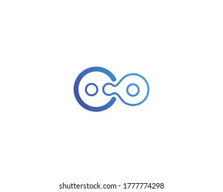Icono de diseño del logotipo de círculo azul