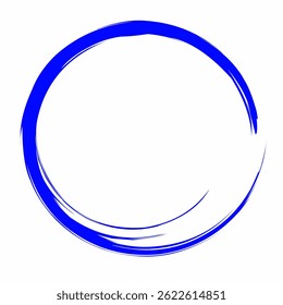 Blue circle logo identity design handrawn art symbol