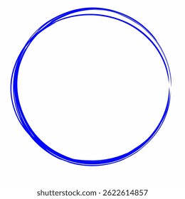 Blue circle logo identity design handrawn art symbol