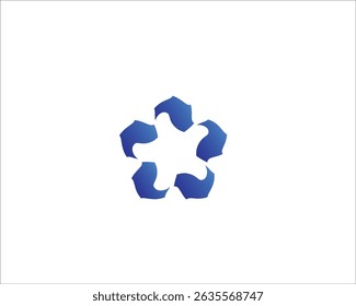 Blue circle logo on white background