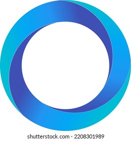 Blue circle logo. Simple blue circle vector illustration for logo, icon, sign, symbol, badge, item, label, emblem or design