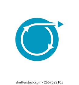 blue circle logo vector icon illustration design  