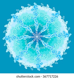 blue circle, mandala