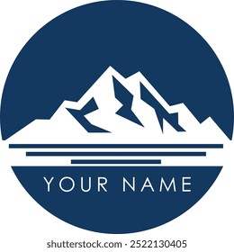 Blue Circle Mountain logo with simple design