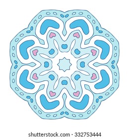 Blue circle ornament