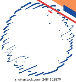 Círculo azul delineado por línea roja ideal para proyectos de diseño que necesitan Formas simples con colores contrastantes para llamar la atención. Adecuado para fondos o Elementos de marca.