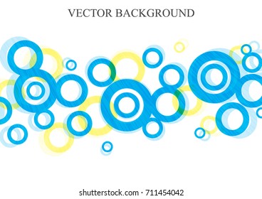 blue circle pattern background vector template  