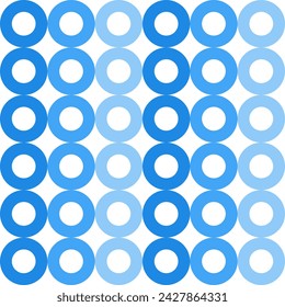 Blue circle pattern. Circle vector seamless pattern. Decorative element, wrapping paper, wall tiles, floor tiles, bathroom tiles.