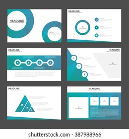 Blue circle  polygon Infographic elements presentation templates flat design set for brochure flyer leaflet marketing advertising