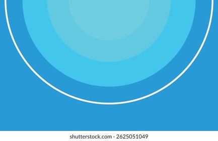 Blue Circle Radial layer background. Sun rays template.