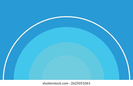 Fondo de capa radial de círculo azul. Plantilla de rayos solares.