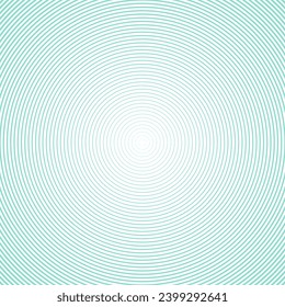 Blue circle rings dynamic line pattern. Concentric circles minimal background design for posters or social media content. Teal blue on white pattern.