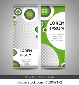 Blue circle roll up business brochure flyer banner design , cover presentation abstract geometric background. Stock vector