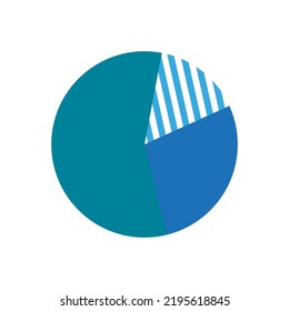 Blue circle sectors. Geometric background. Vector illustration. stock image. 