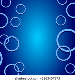 Blue circle with shadow in gradient blue background illustration design vector