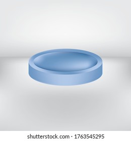 Blue circle stand, Easy to place product and design artwork.