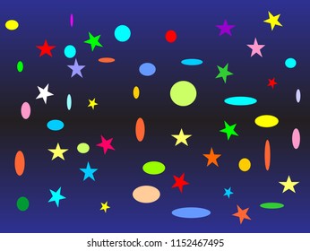 Blue circle stars background design