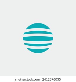 Blue circle and strip logo with blank background