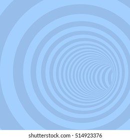 Blue Circle Striped Abstract Tunnel