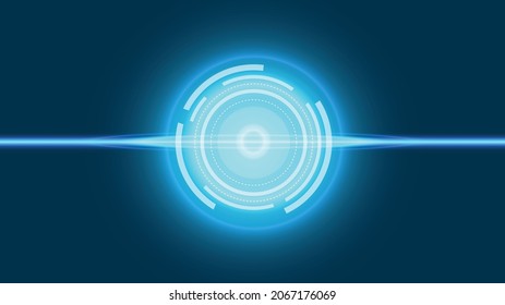 blue circle tech background vector based concept