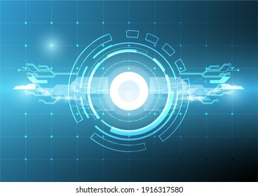 Blue Circle Technology Abstract Technology Innovation Concept Vector Background And Glowing Light With Some Elements Of This Image 