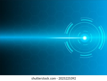 Tecnología de círculo azul tecnología abstracta concepto de innovación tecnológica fondo vectorial y luz brillante con algunos Elementos de esta imagen 