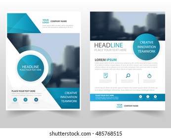 Blue Circle Technology Business Brochure Leaflet Flyer Annual Report Template Design, Book Cover Layout