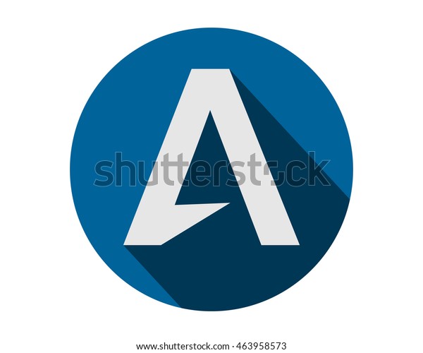 Blue Circle Text Alphabet Typography Font Stock Vector (Royalty Free ...