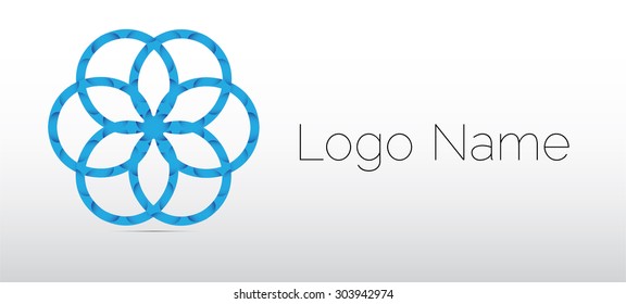 Blue circle vector design logo element