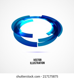 Blue circle. Vector illustration