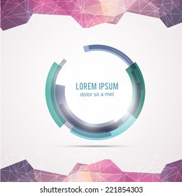 Blue circle. Vector illustration. Business Abstract Circle icon. Corporate, Media, Technology styles vector logo design template.