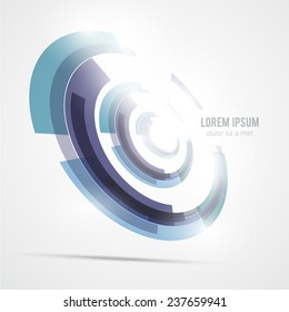Blue circle. Vector illustration. Business Abstract Circle icon. Corporate, Media, Technology styles vector logo design template.