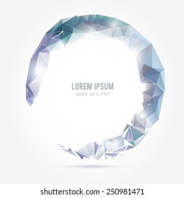 Blue circle. Vector illustration. Business Abstract Circle icon. Corporate, Media, Technology styles vector logo design template.