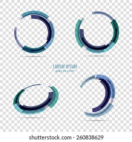 Blue circle. Vector illustration. Business Abstract Circle icon. Corporate, Media, Technology styles vector logo design template.
