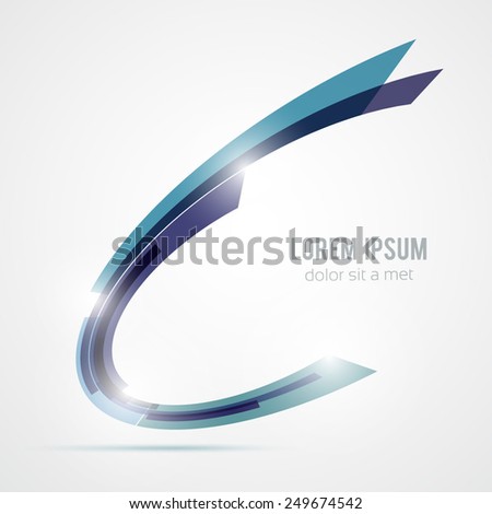 Blue circle. Vector illustration. Business Abstract Circle icon. Corporate, Media, Technology styles vector logo design template.